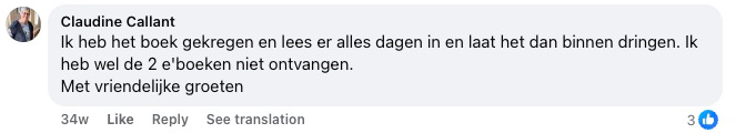 Reactie van Claudine